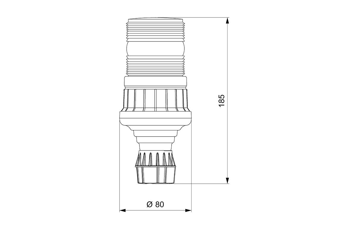 Beacon LED, flexy autoblok, amber, light DOUBLE FLASH